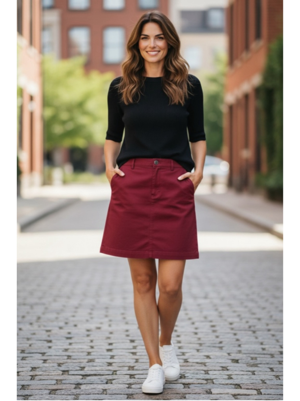 Women's Walter Hagen Skort Size 4 Red/burgundy